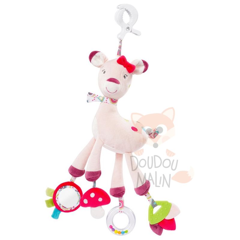  les coquettes activity toy deer pink 